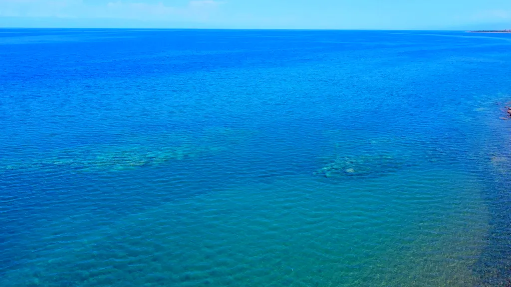 Turquoise transparent water of Lake Issk-Kul