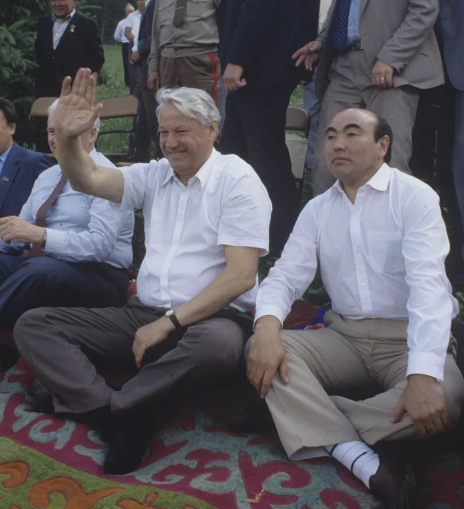 Meeting of Askar Akayev and Boris Yeltsin