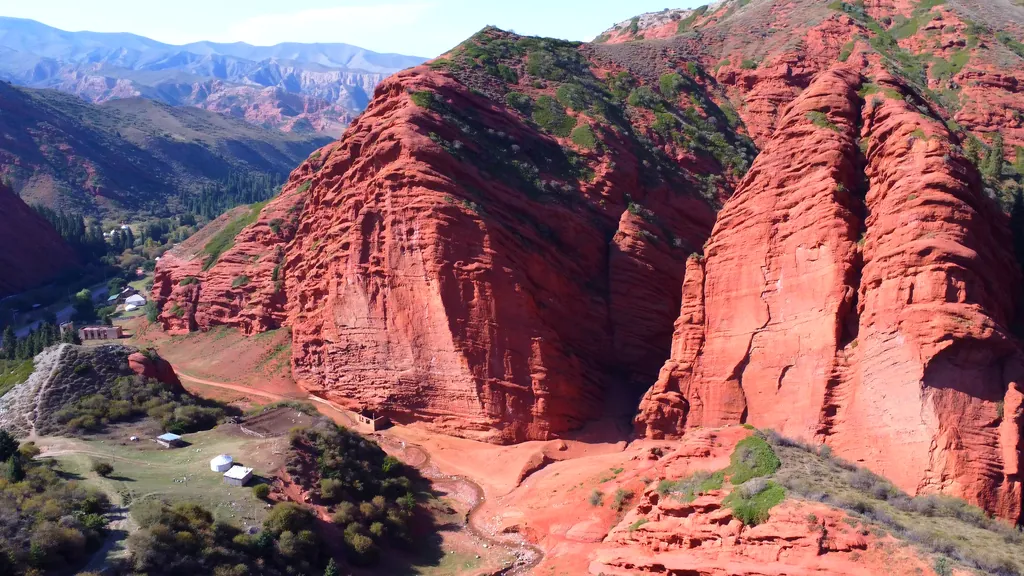 Stunning view of mountains in Jeti-Oguz Nature Reserve