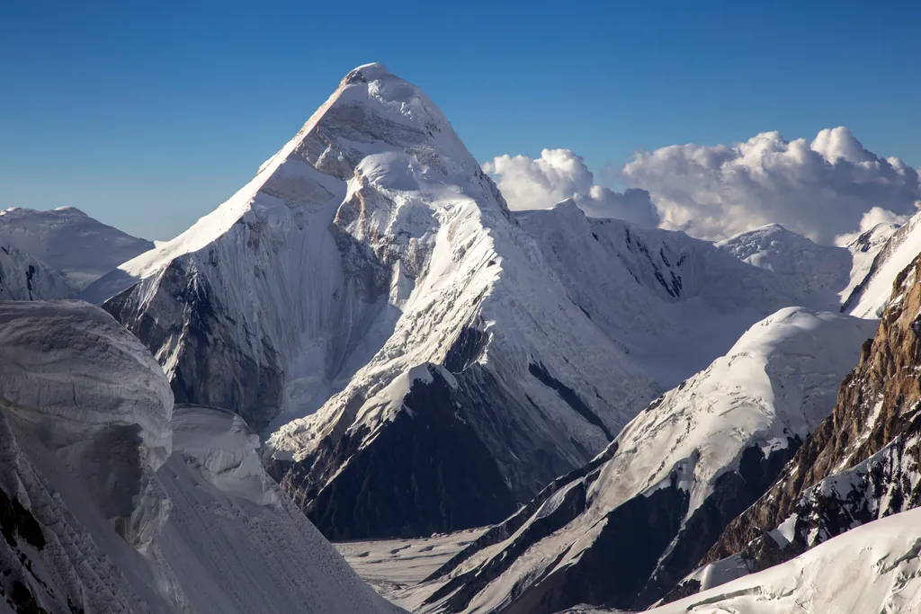 Peak Pobeda - the highest summit of the Tien Shan in Kyrgyzstan