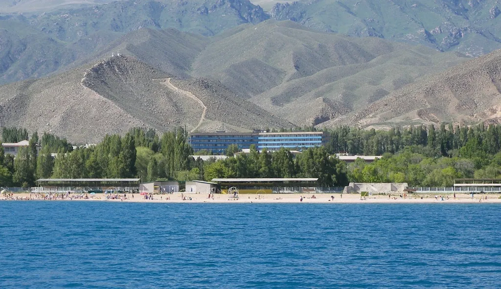 Sanatorium Blue Issyk-Kul, view from the lake