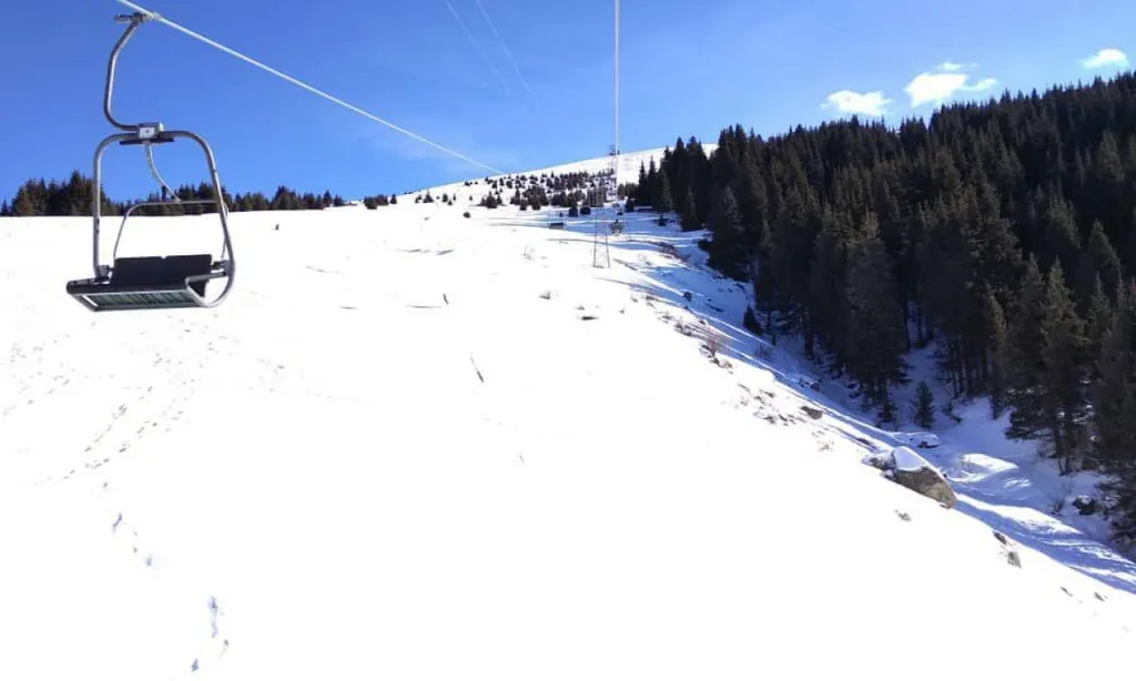Slopes of the Ak-Tyuz ski base in Kyrgyzstan